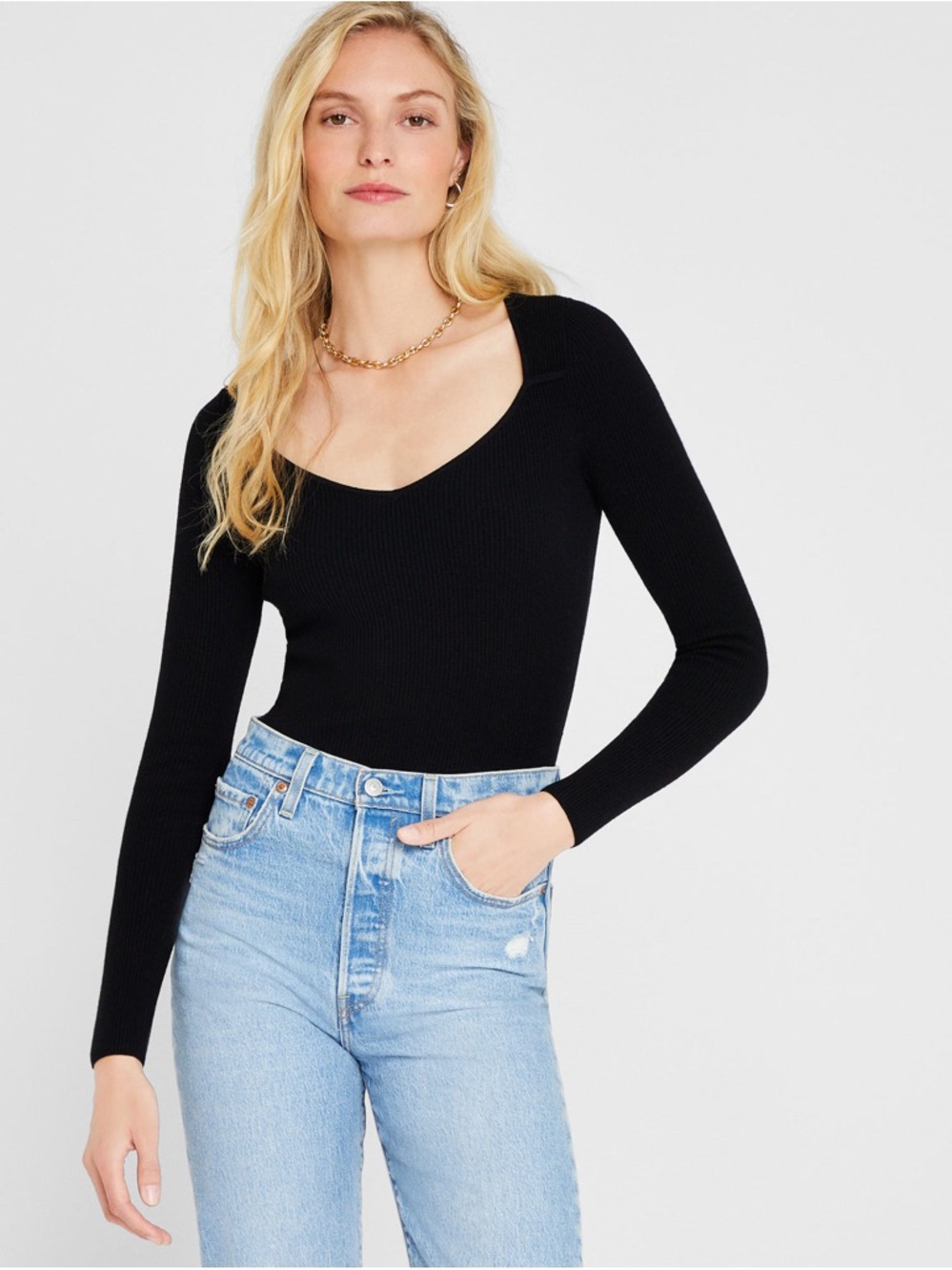 Club Monaco Shrug Neck Rib Sweater Size Large